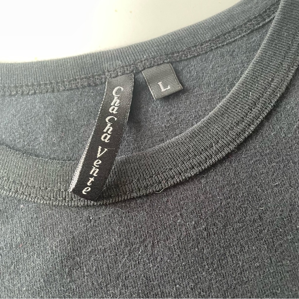 Black argyle baby tee - Picture 2 of 4